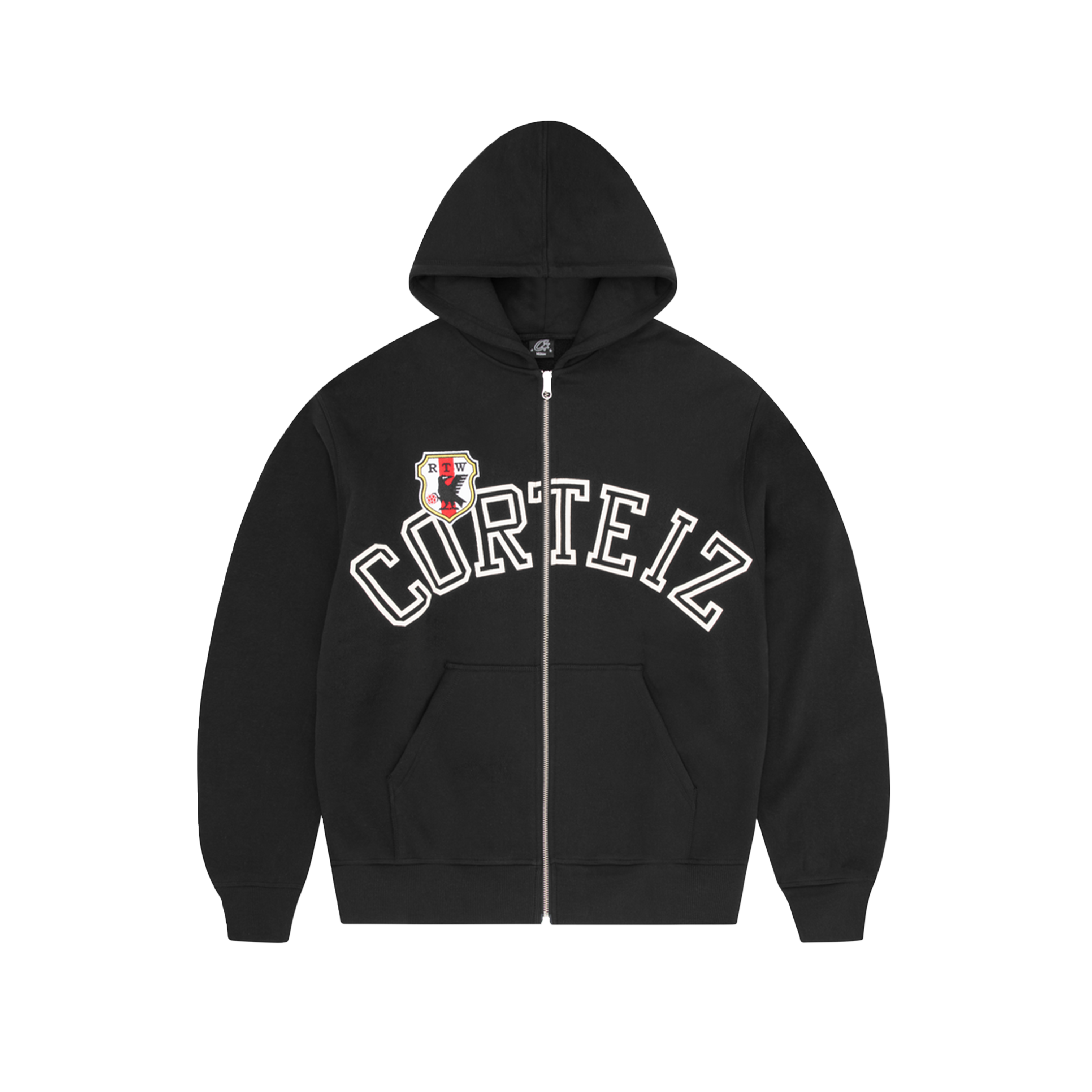 CORTEIZ ZIP PUFF ARCH SHIELD NOIR FELPA