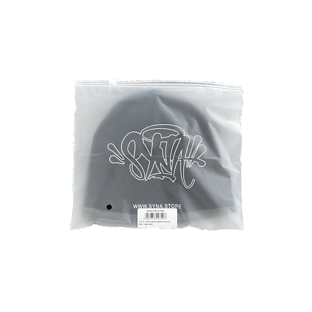 SYNA BIG LOGO WORLD SKULL CAP BEANIE (BLACK)