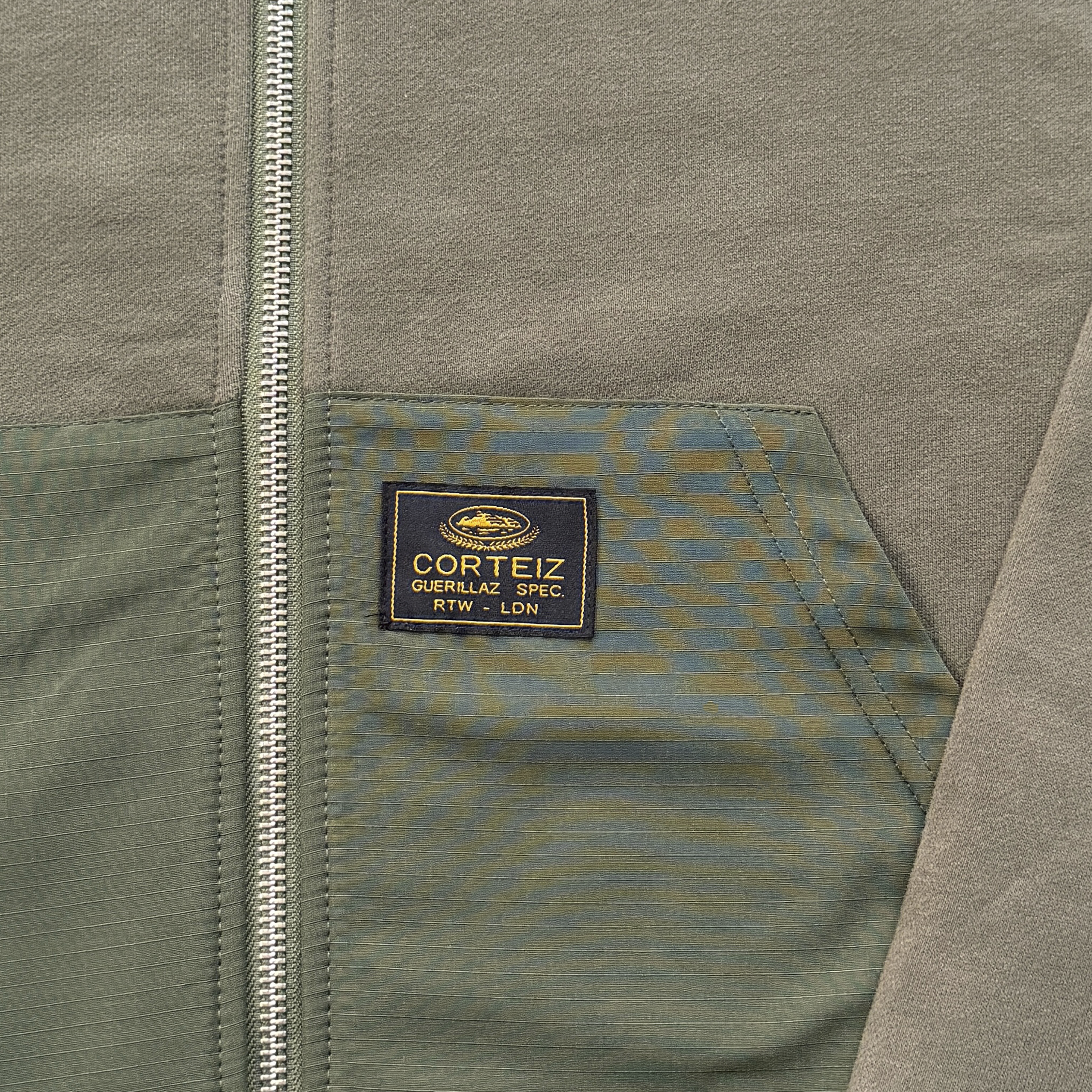 CORTEIZ RTW GUERILLAZ RIPSTOP ZIP HOODIE - (OLIVE)