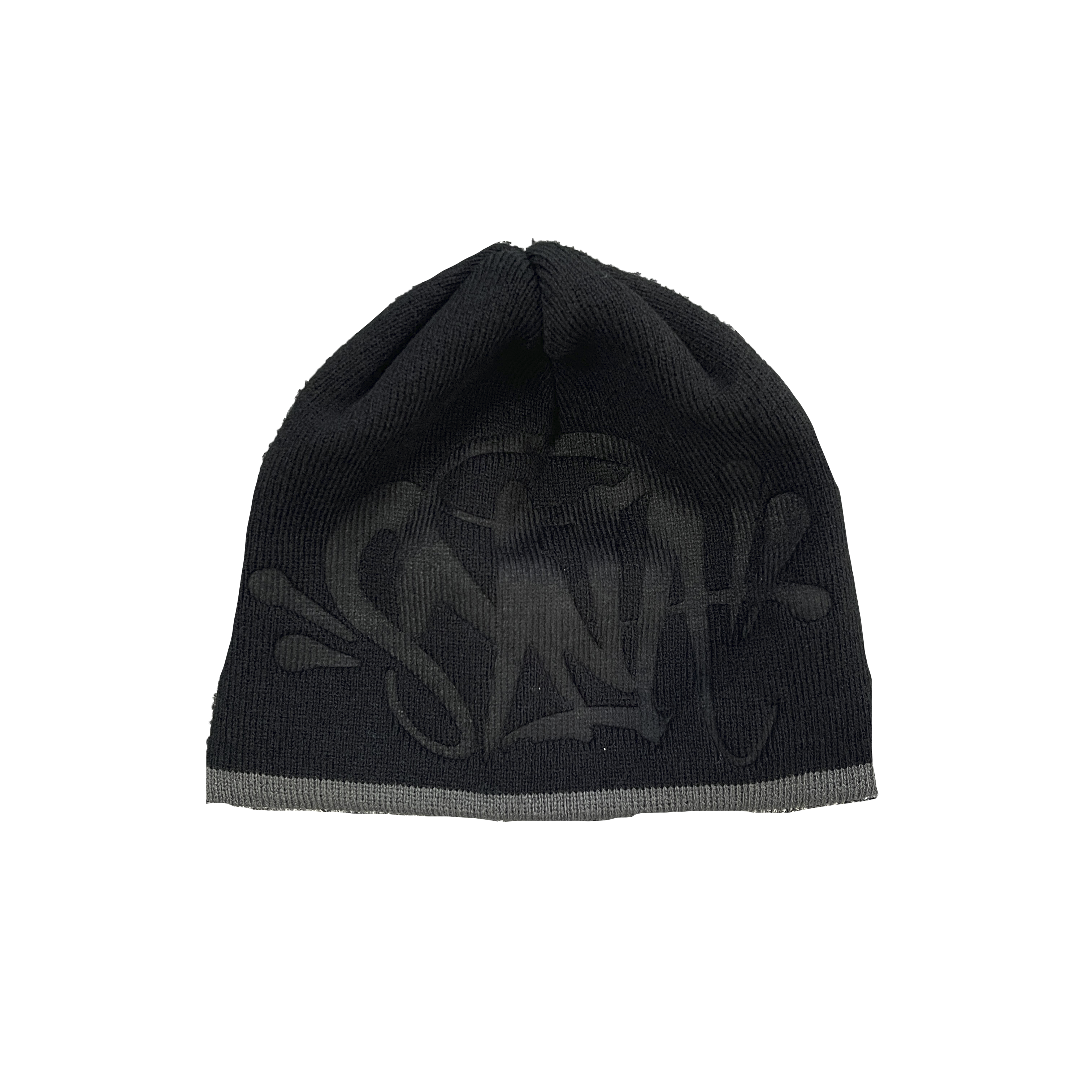 SYNA BIG LOGO WORLD SKULL CAP BEANIE (BLACK)