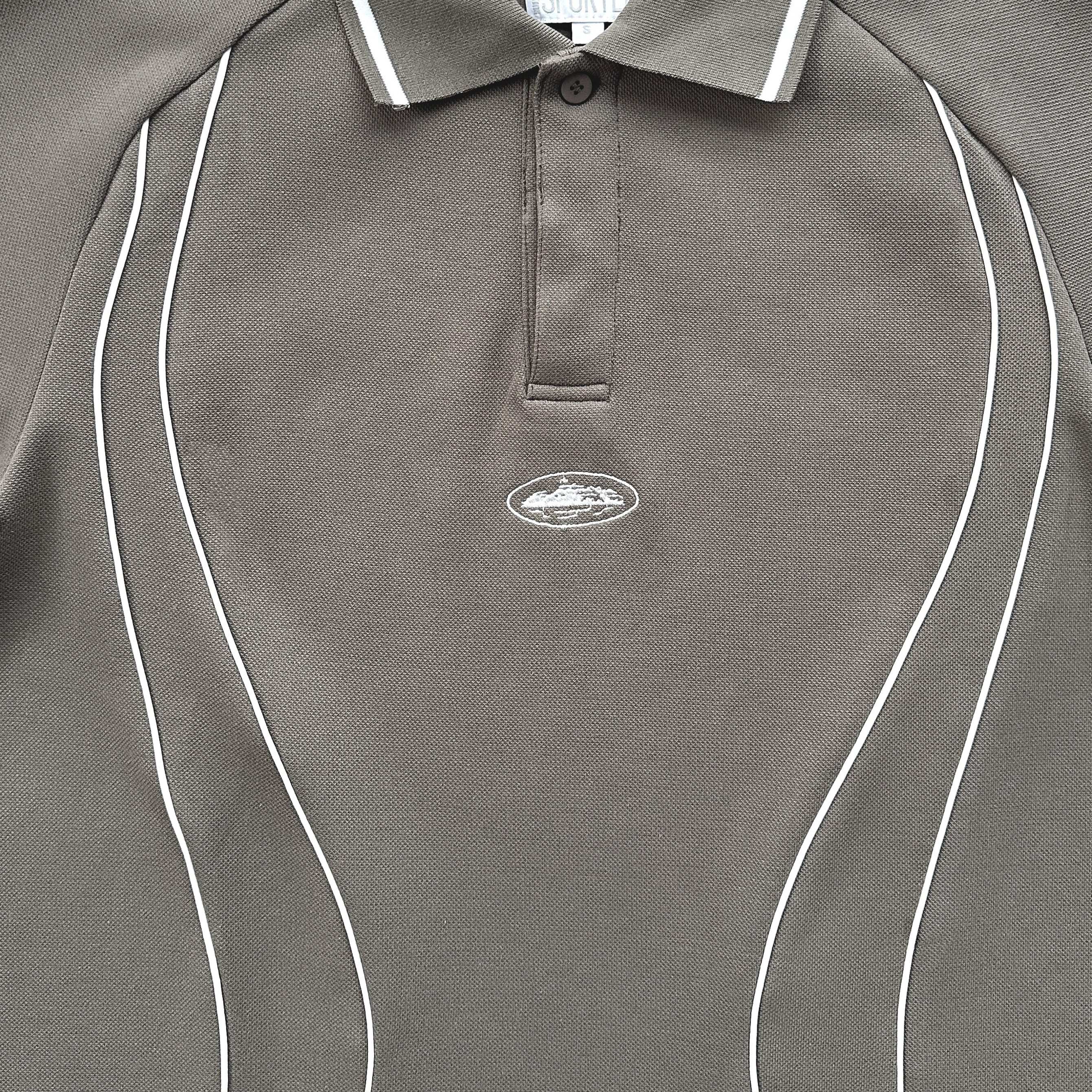 CORTEIZ PIPED POLO SHIRT (GREY)