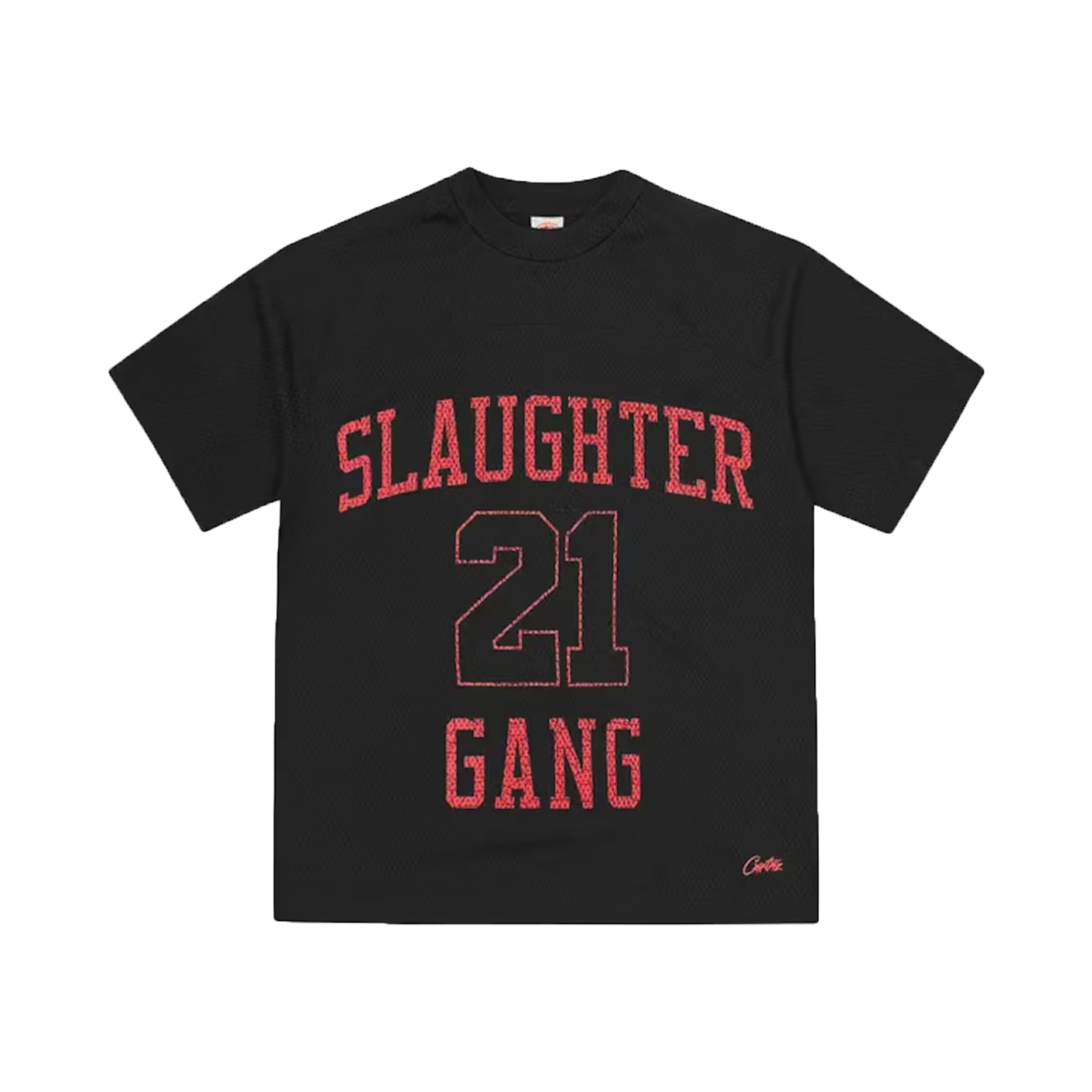 CORTEIZ X SLAUGHTER GANG 21 SAVAGE MESH T-SHIRT