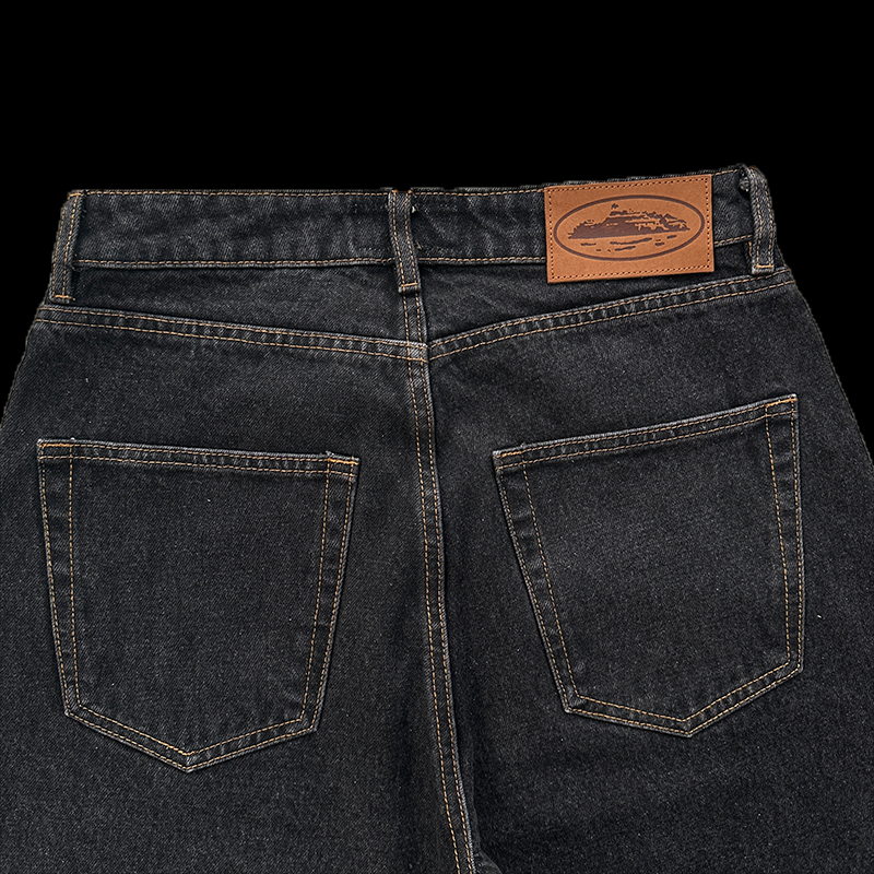 CORTEIZ ALCATRAZ DENIM SHORTS WASHED (BLACK)