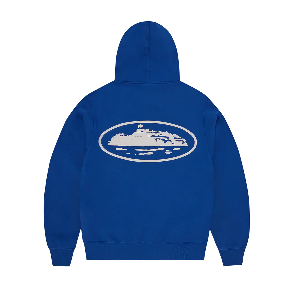 CORTEIZ ISLAND PUFF PRINT ZIP HOODIE (WASHED ROYAL)