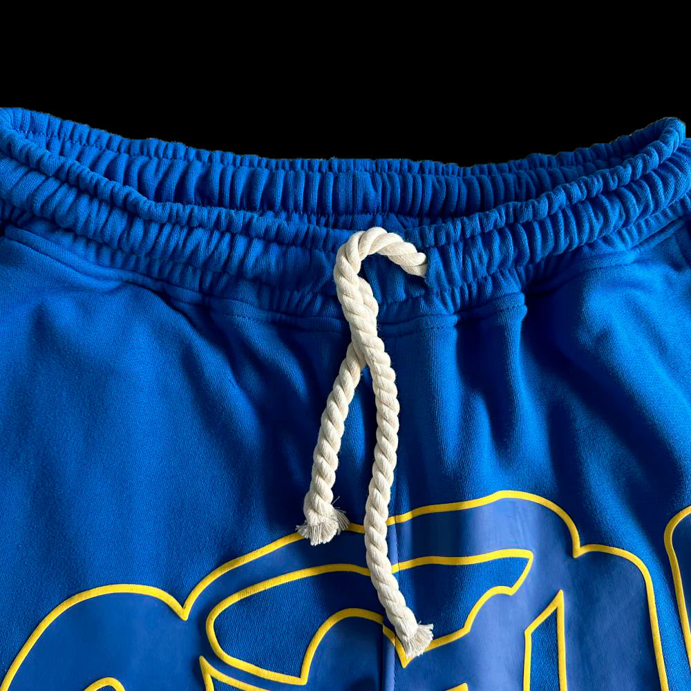 SYNA T-SHIRT & SHORTS LOGO SET (BLUE / YELLOW)