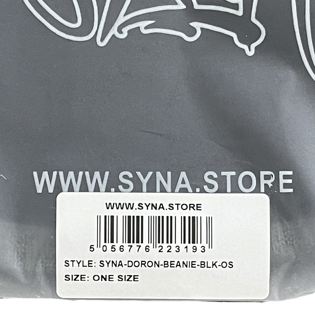 SYNA BIG LOGO WORLD SKULL CAP BEANIE (BLACK)