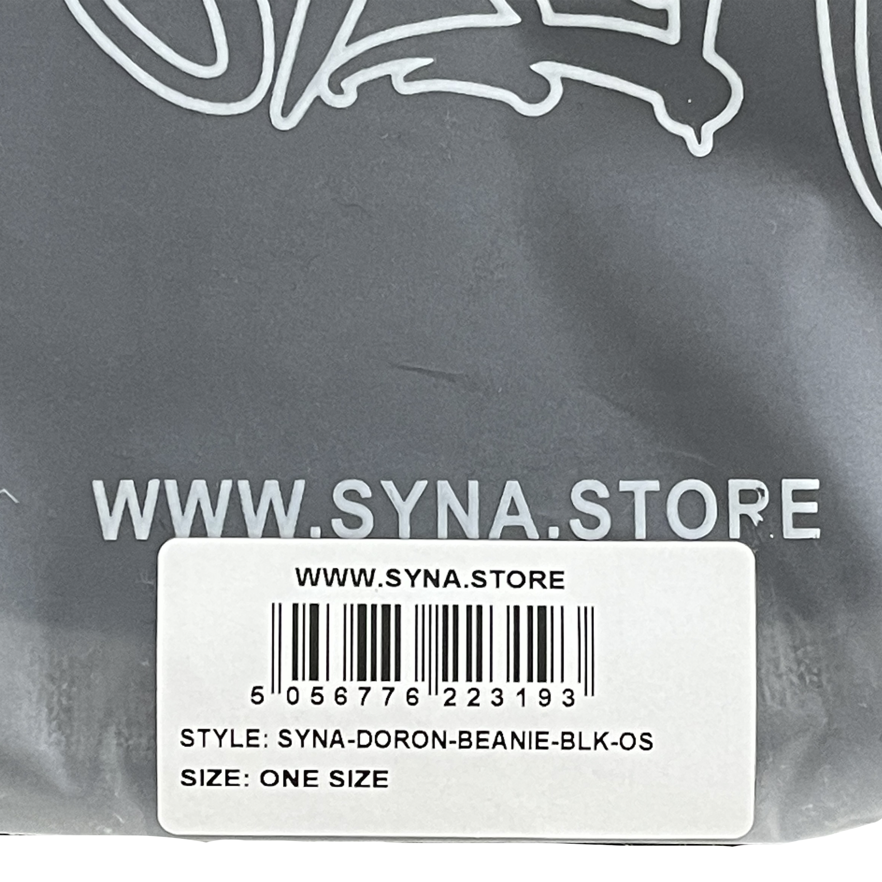 SYNA BIG LOGO WORLD SKULL CAP BEANIE (BLACK)