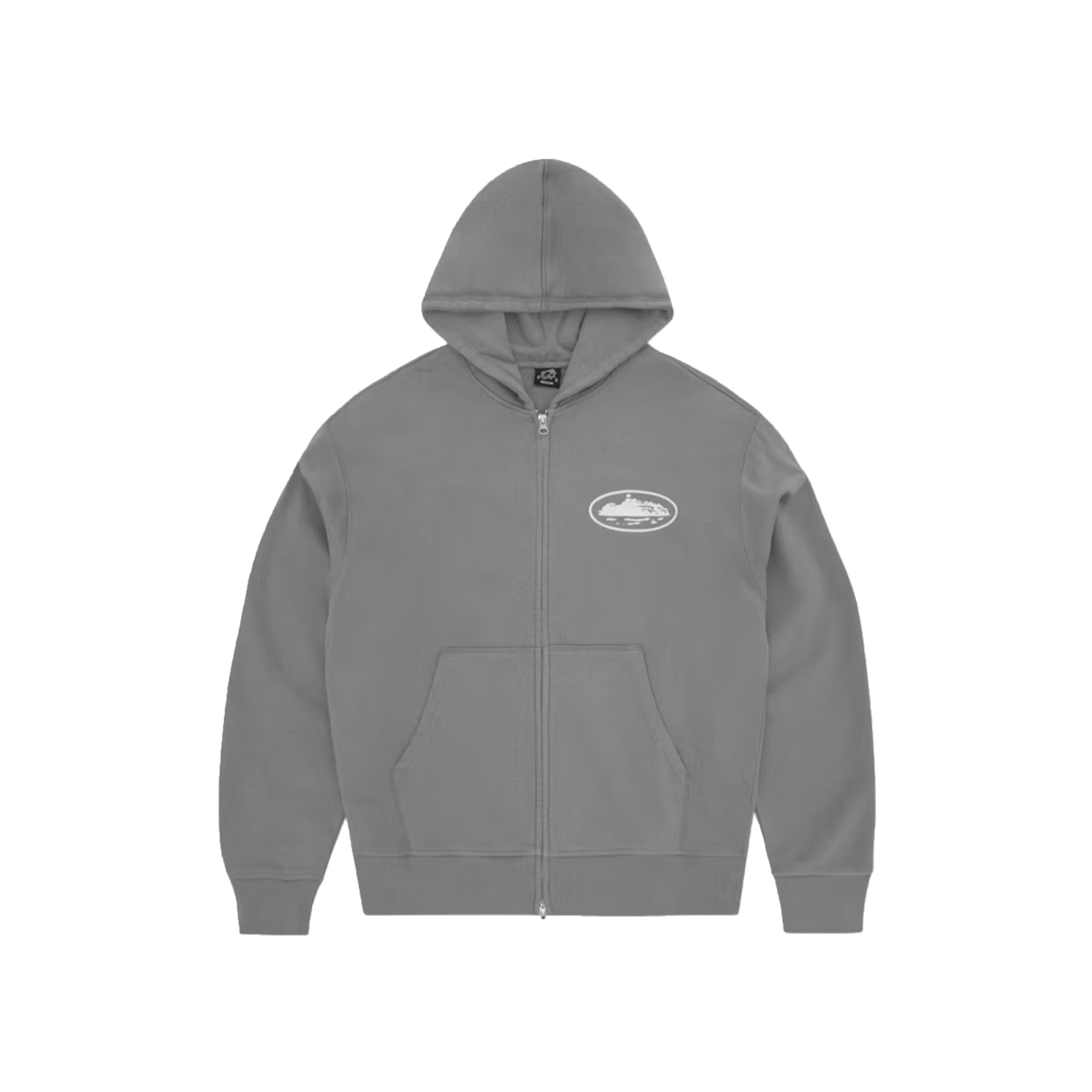 CORTEIZ ISLAND PUFF PRINT ZIP HOODIE (GREY)