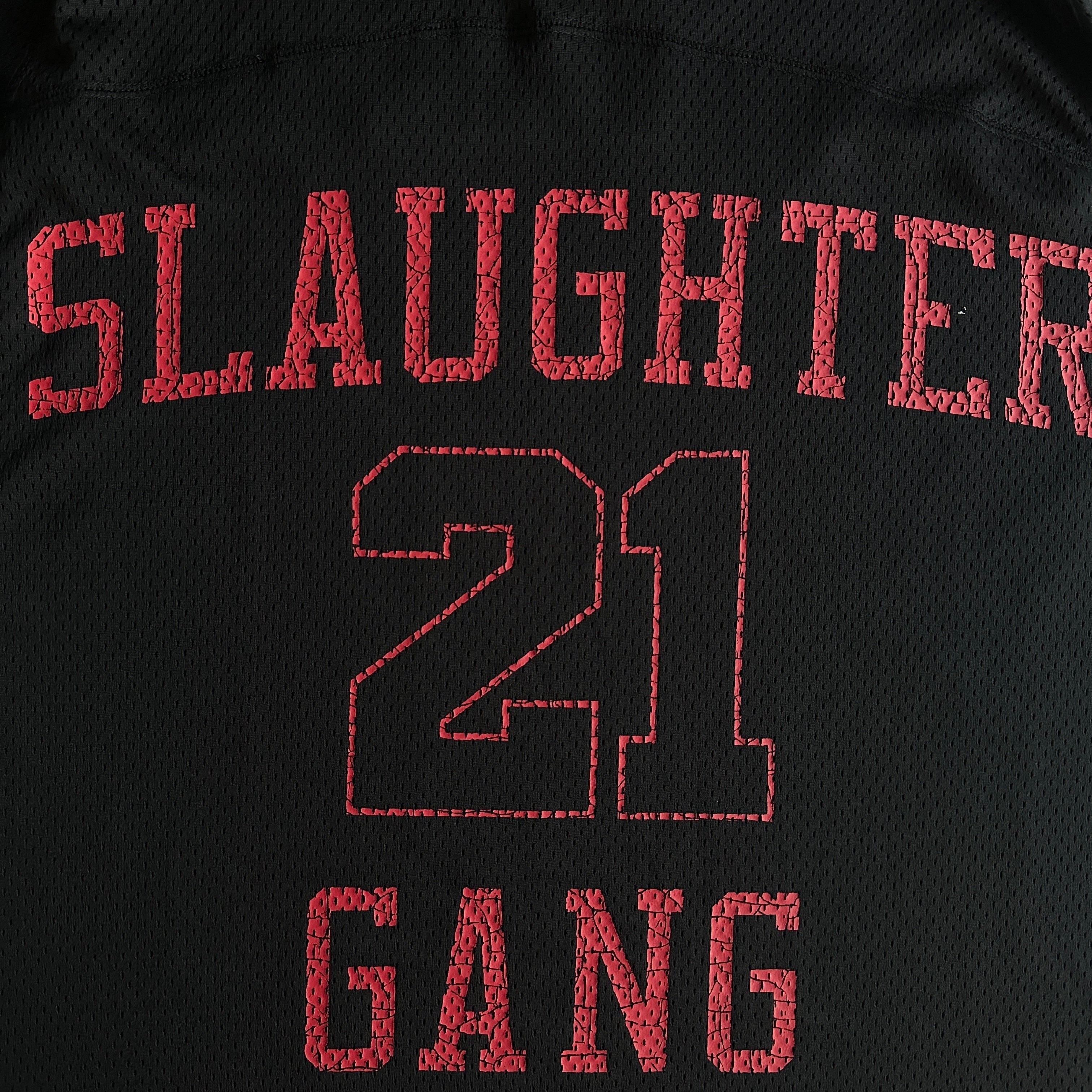 CORTEIZ X SLAUGHTER GANG 21 SAVAGE MESH T-SHIRT