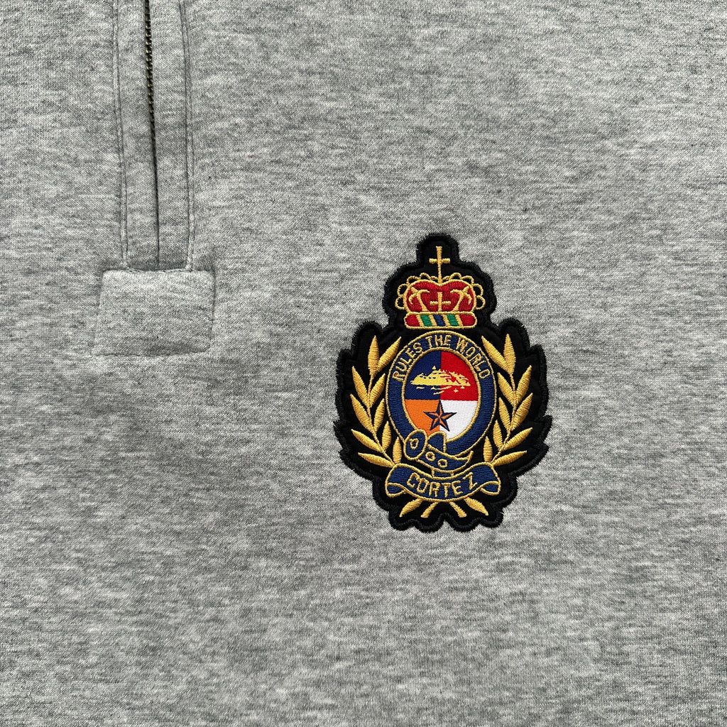 CORTEIZ ROYALE CREST QUARTER ZIP (HEATHER GREY)