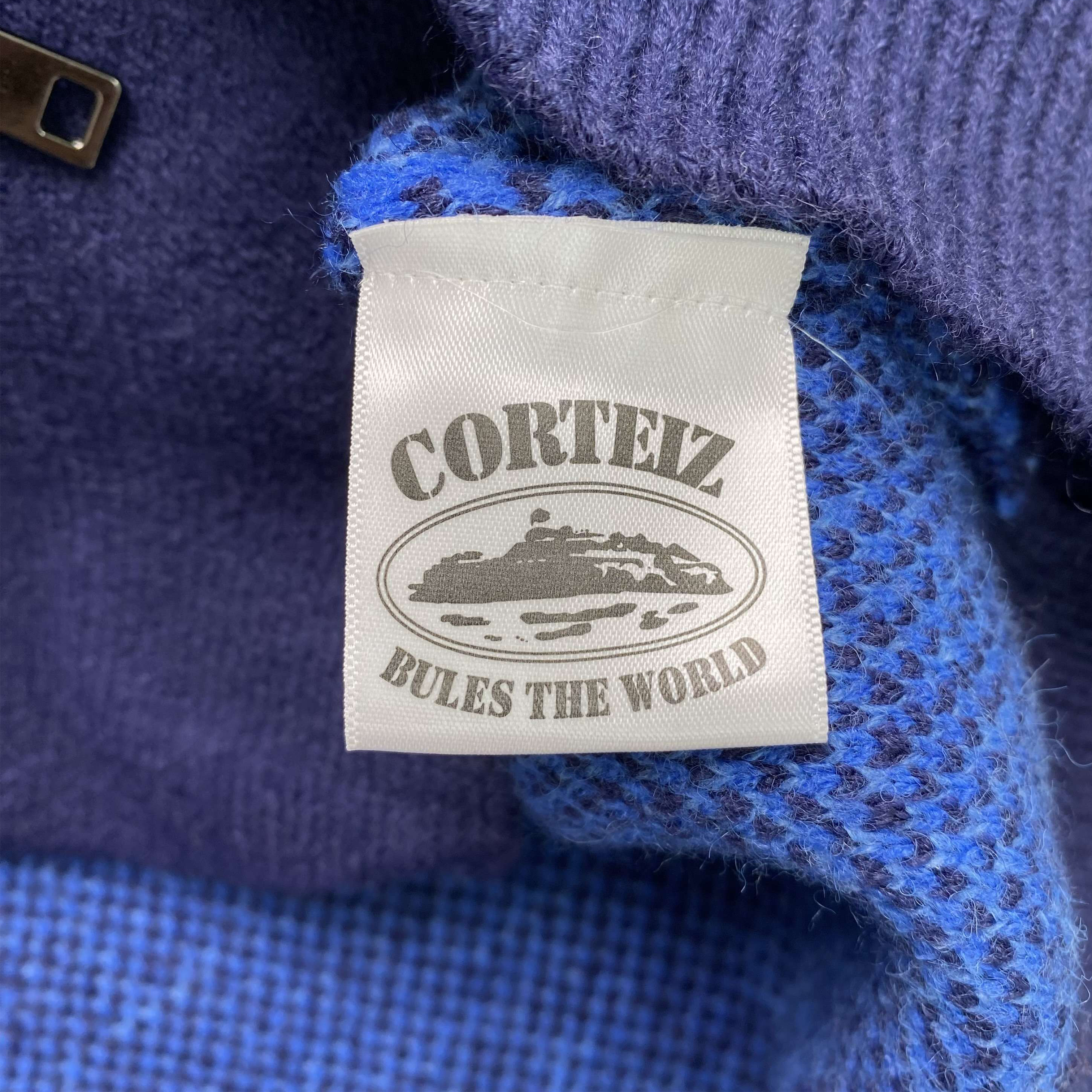 CORTEIZ PRECISION KNIT ZIP UP (NAVY)