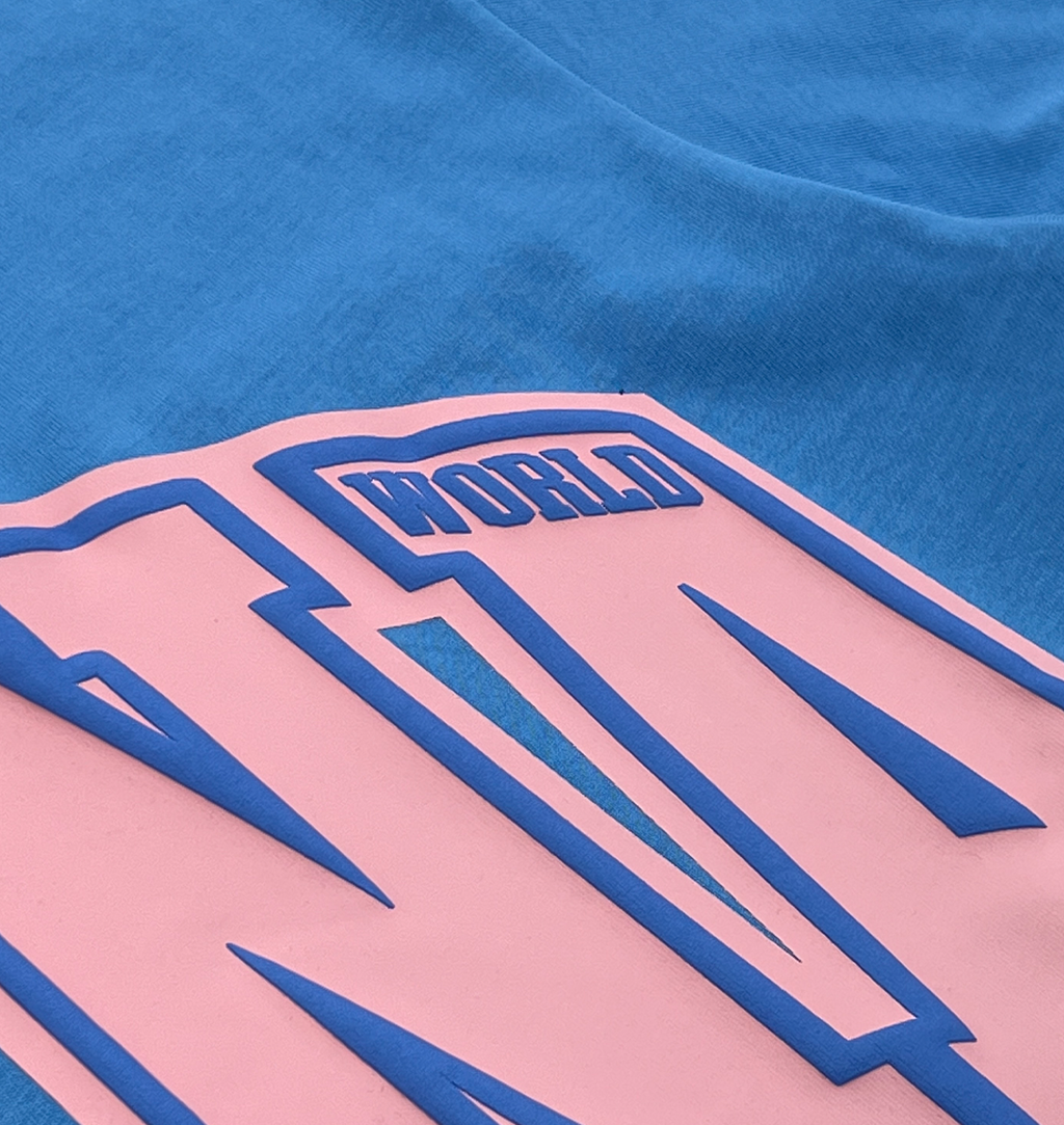 SYNA COLLEGE TEE (BLUE/PINK)