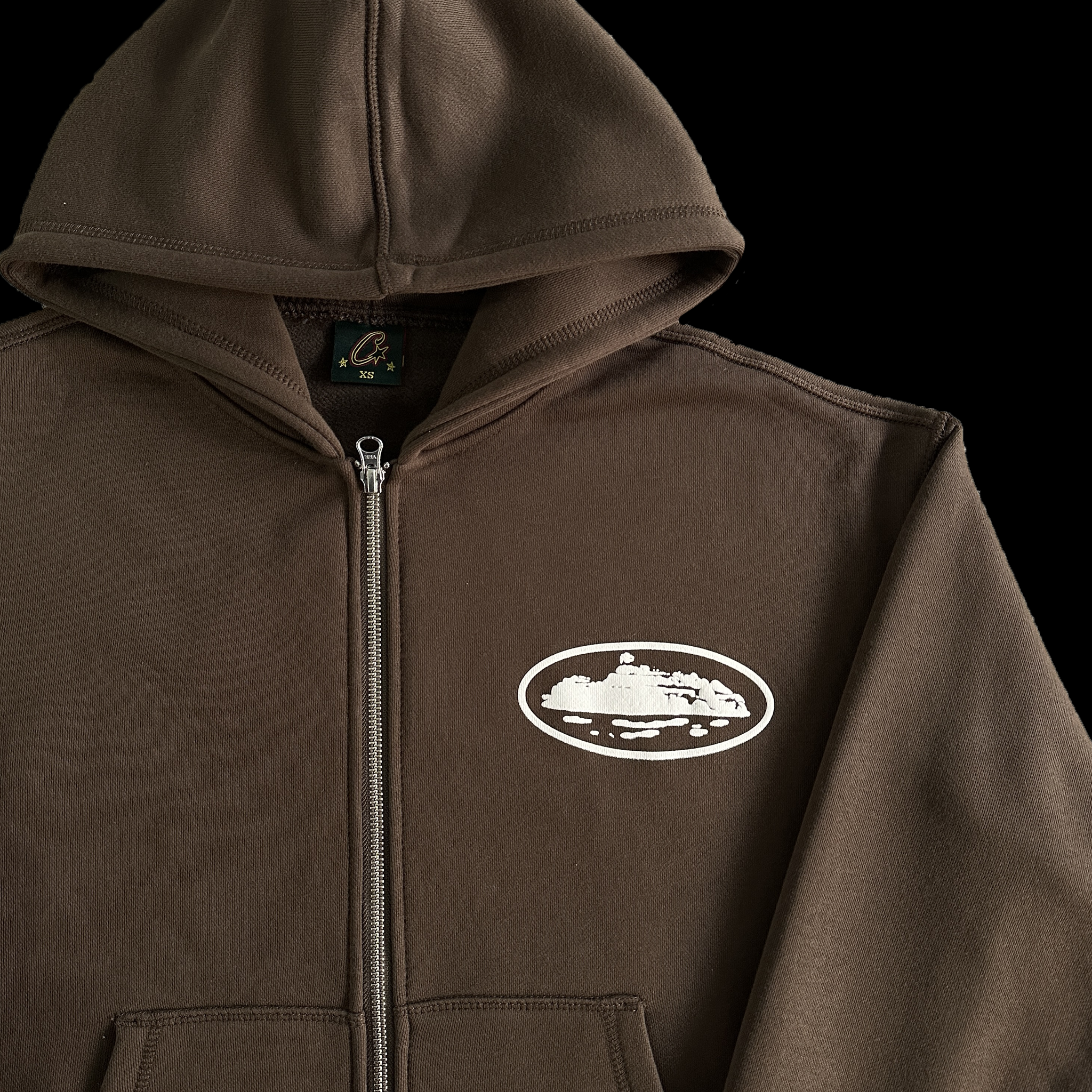 CORTEIZ ISLAND PUFF PRINT ZIP TRACKSUIT (BROWN)