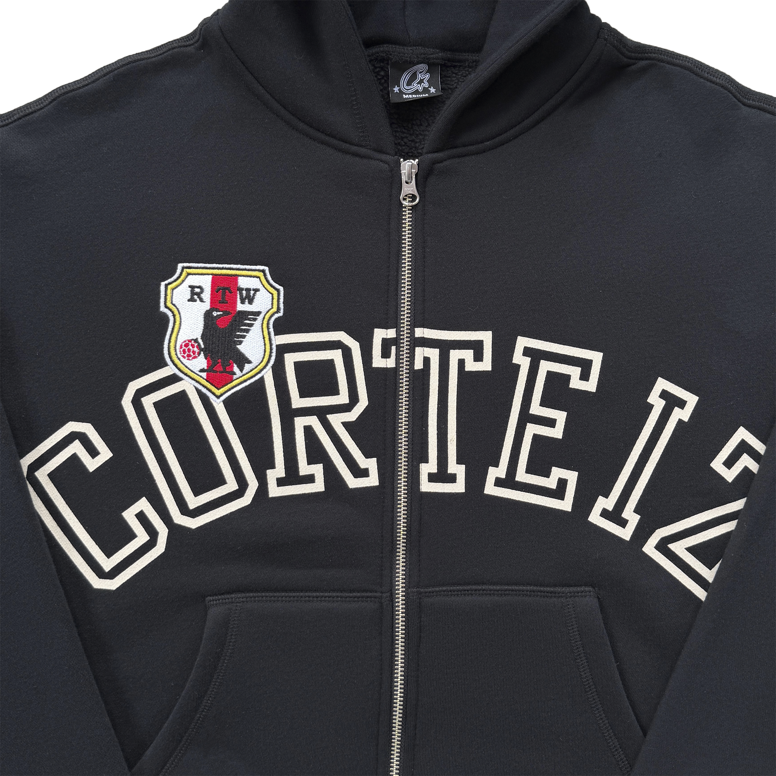 CORTEIZ ZIP PUFF ARCH SHIELD NOIR FELPA