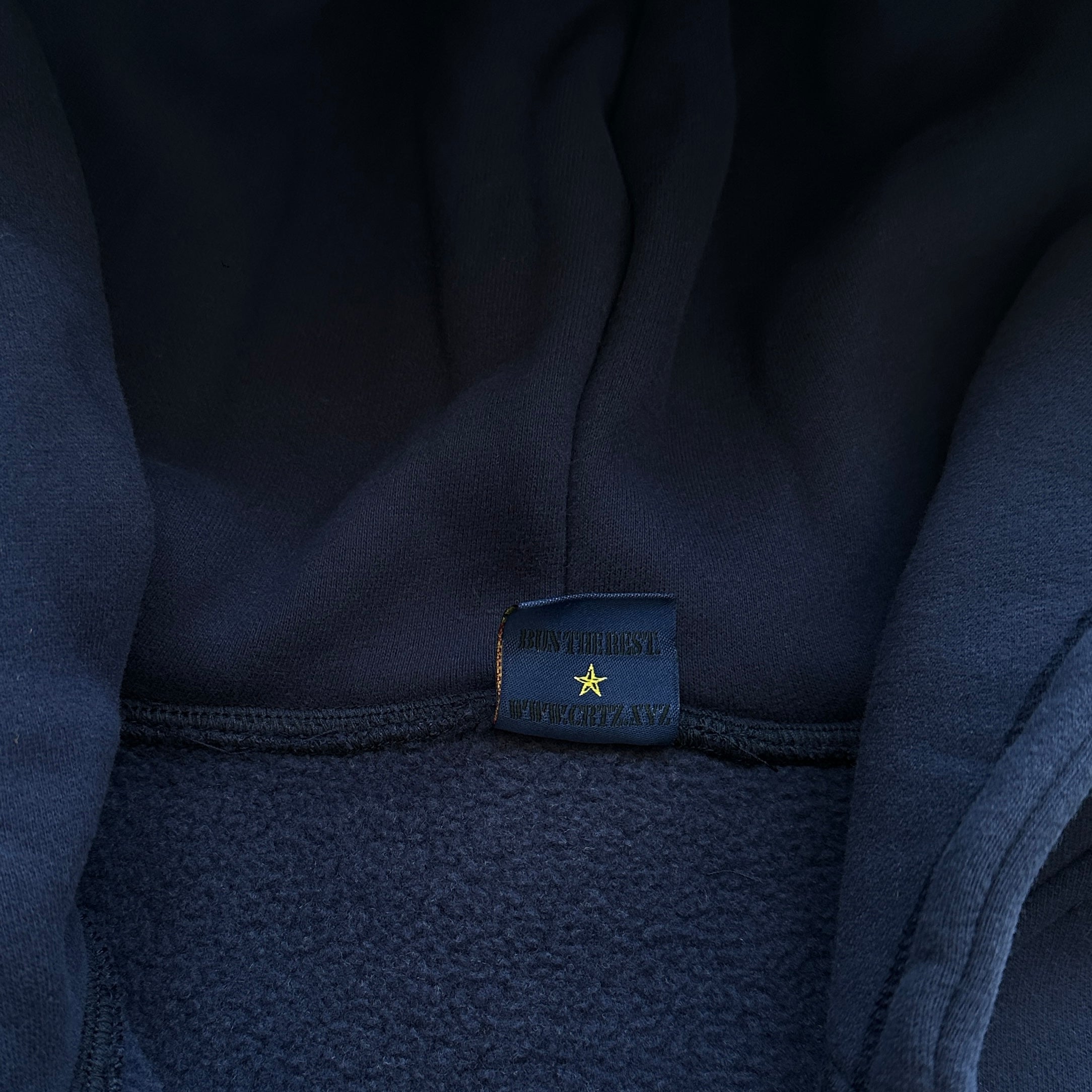 CORTEIZ THICK STITCH ALLSTARZ ZIP HOODIE (NAVY)