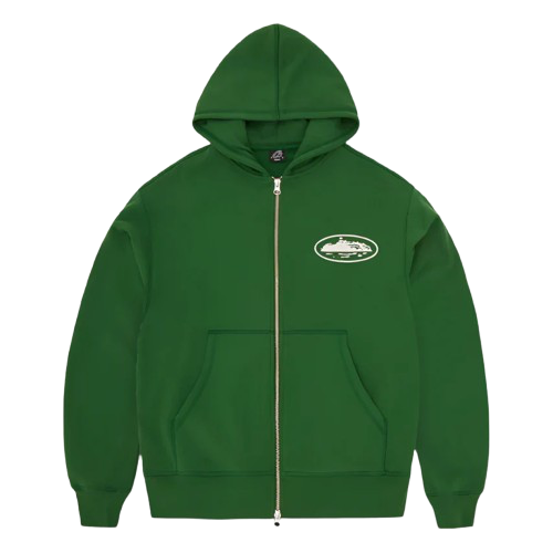 CORTEIZ ISLAND PUFF PRINT ZIP HOODIE (GREEN)