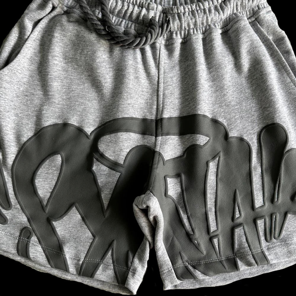 SYNA T-SHIRT & SHORTS LOGO SET (GREY)