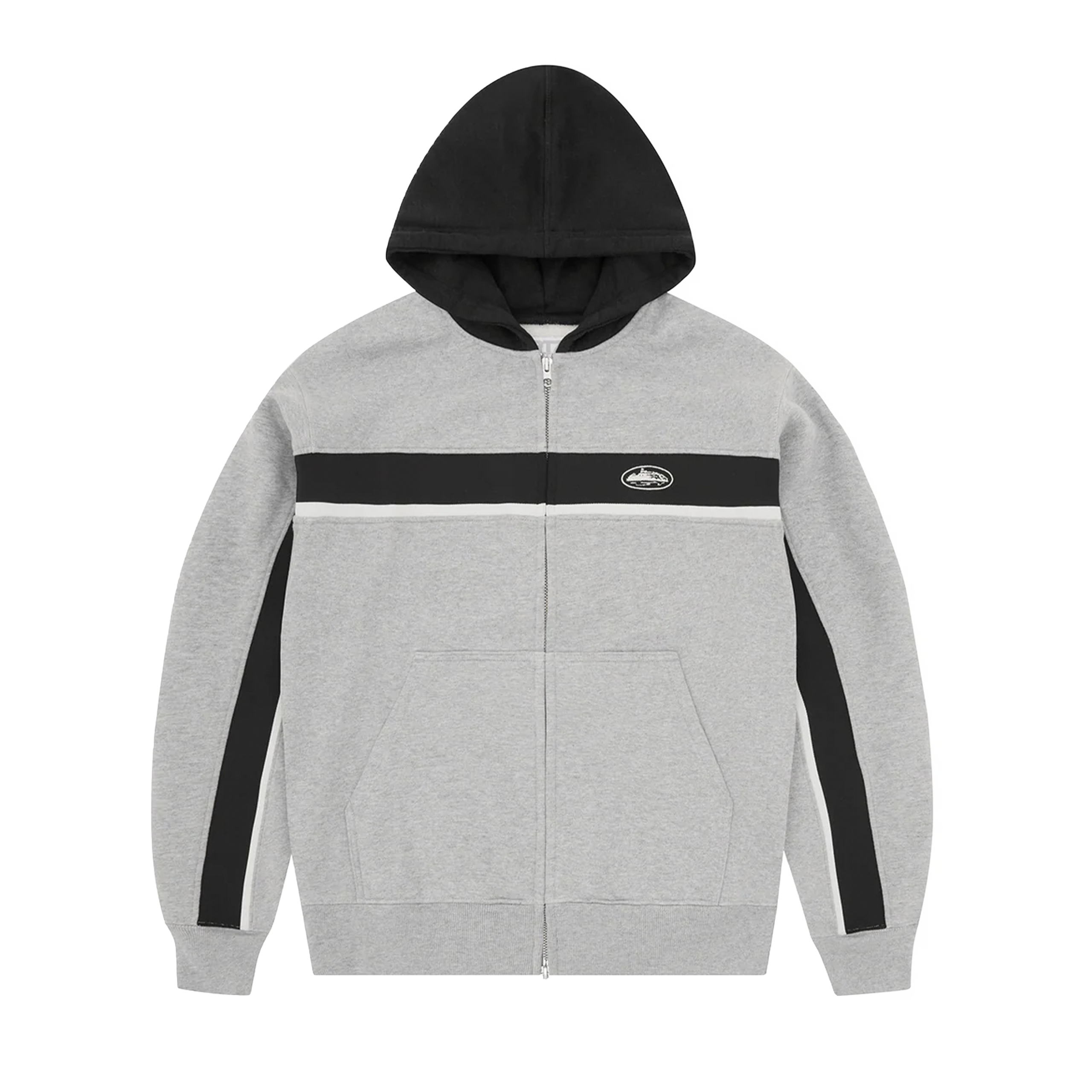 CORTEIZ RIBBED SPORTEIZ ZIP HOODIE (HEATHER GREY)