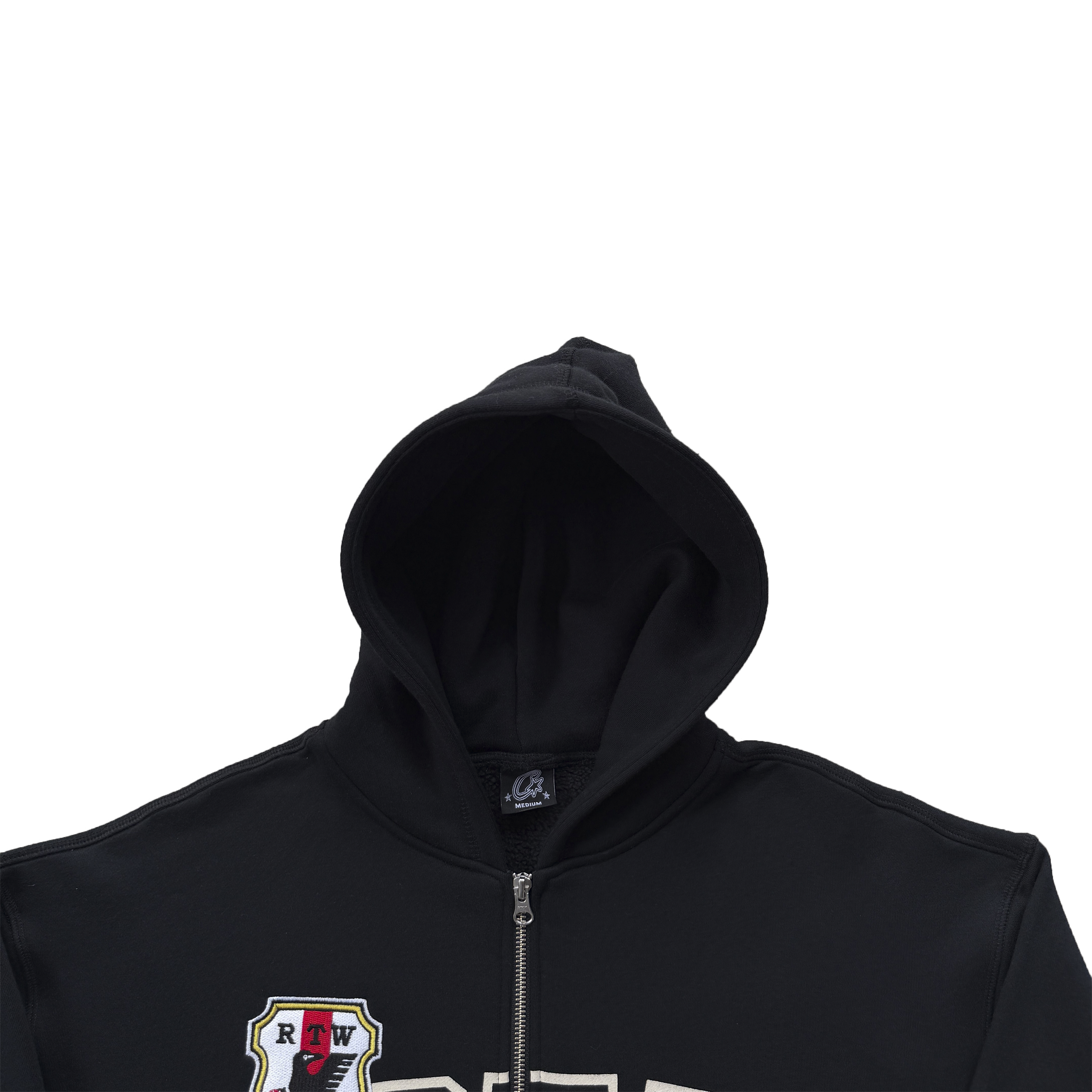 CORTEIZ ZIP PUFF ARCH SHIELD NOIR FELPA