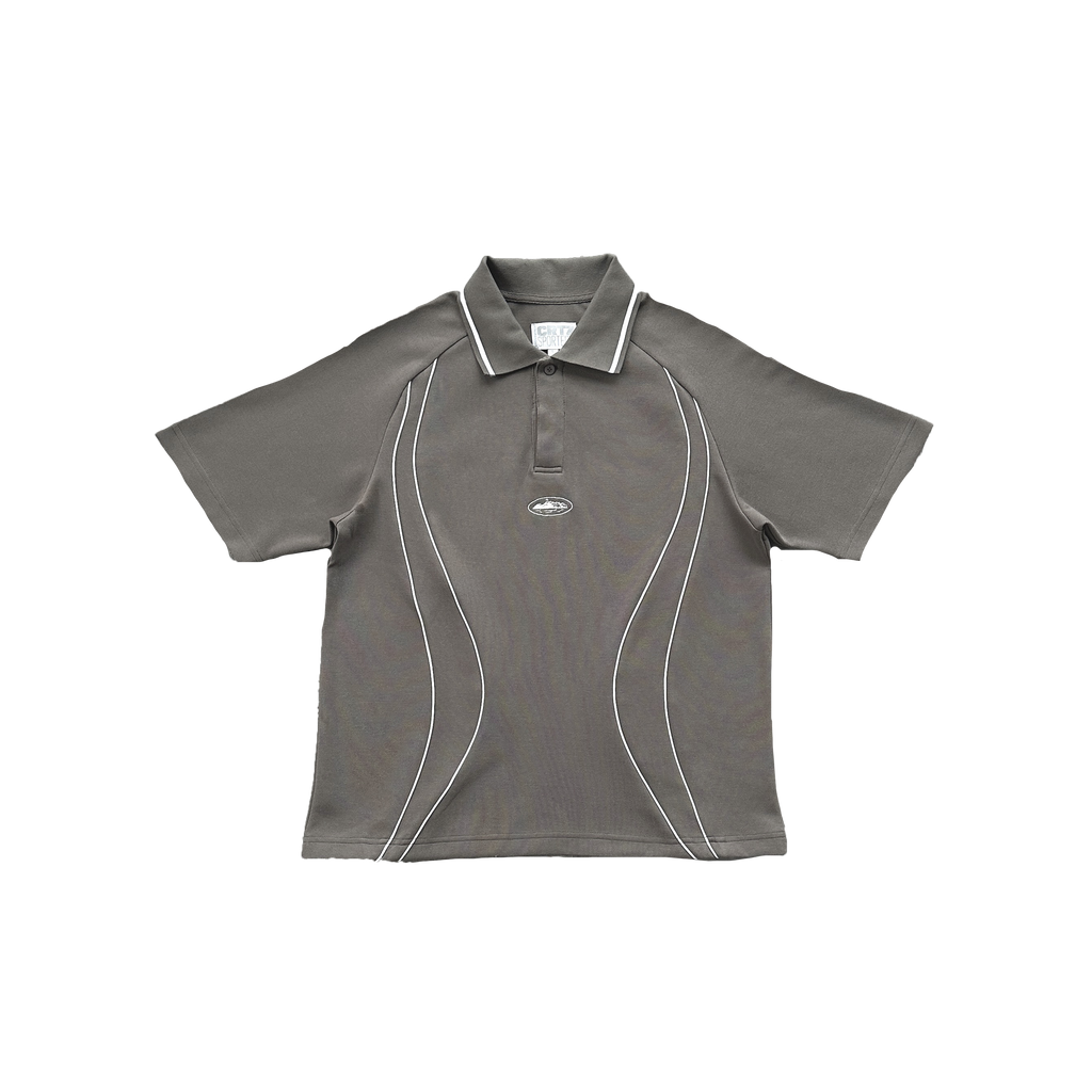 CORTEIZ PIPED POLO SHIRT (GREY)