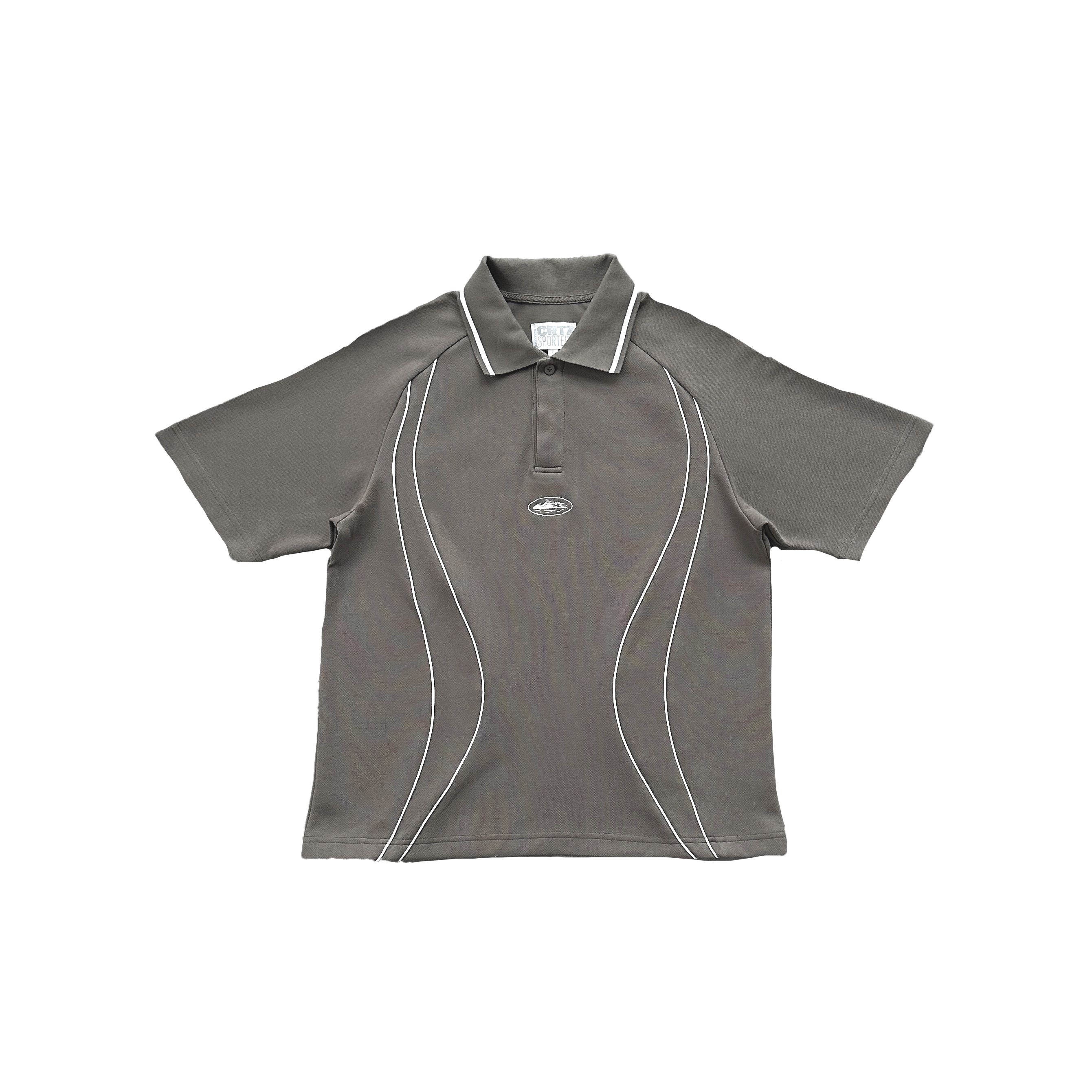 CORTEIZ PIPED POLO SHIRT (GREY)