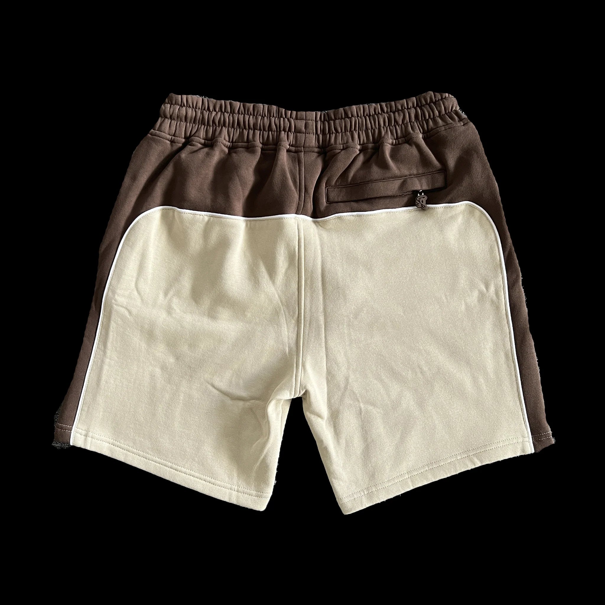 SYNA PIPE HOODIE & SHORT SET (BEIGE/BROWN)