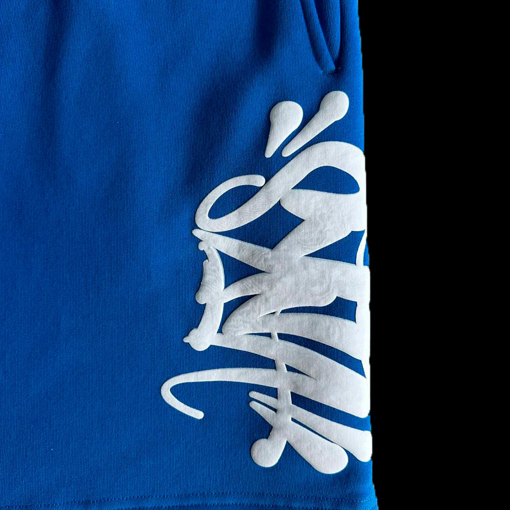SYNA T-SHIRT & SHORTS LOGO SET (BLUE / WHITE)